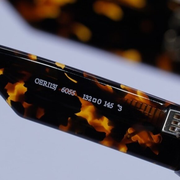 Off-White OERI13J SYRACUSE 6055 Sunglasses Havana Shield Frame, Green Lenses - Picture 7 of 11